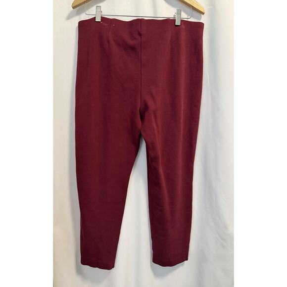 Chicos | Women’s Juliet Ankle Pants So Slimming Burgundy Stretch -Size 2.5 ( 14) - Picture 4 of 6